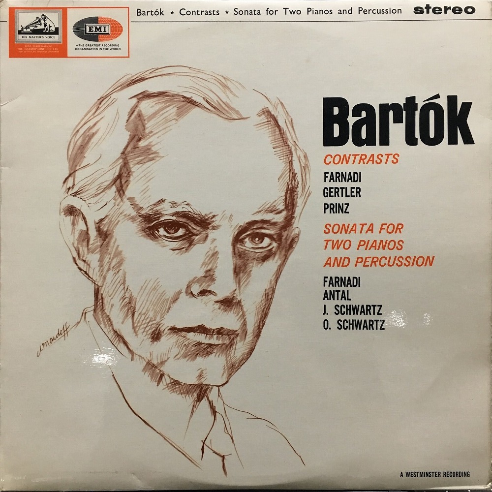 HMV CSD-1583 ジェルトレル(Vn) プリンツ(Cl)他 バルトーク:コントラスツ他 STEREO 英盤 / Gertler(Vn) Prinz(Cl) etc Plays Bartok_画像1