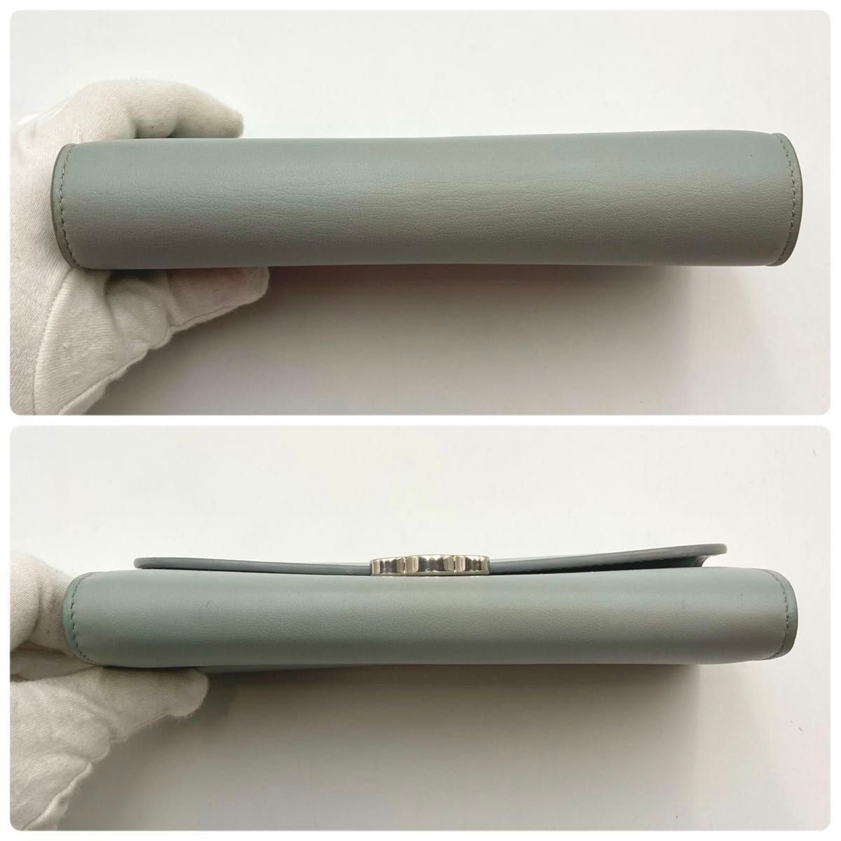 希少カラー【極美品】CELINE セリーヌ トリオンフバックル長財布 希少カラー【極美品】CELINE セリーヌ トリオンフバックル長財布