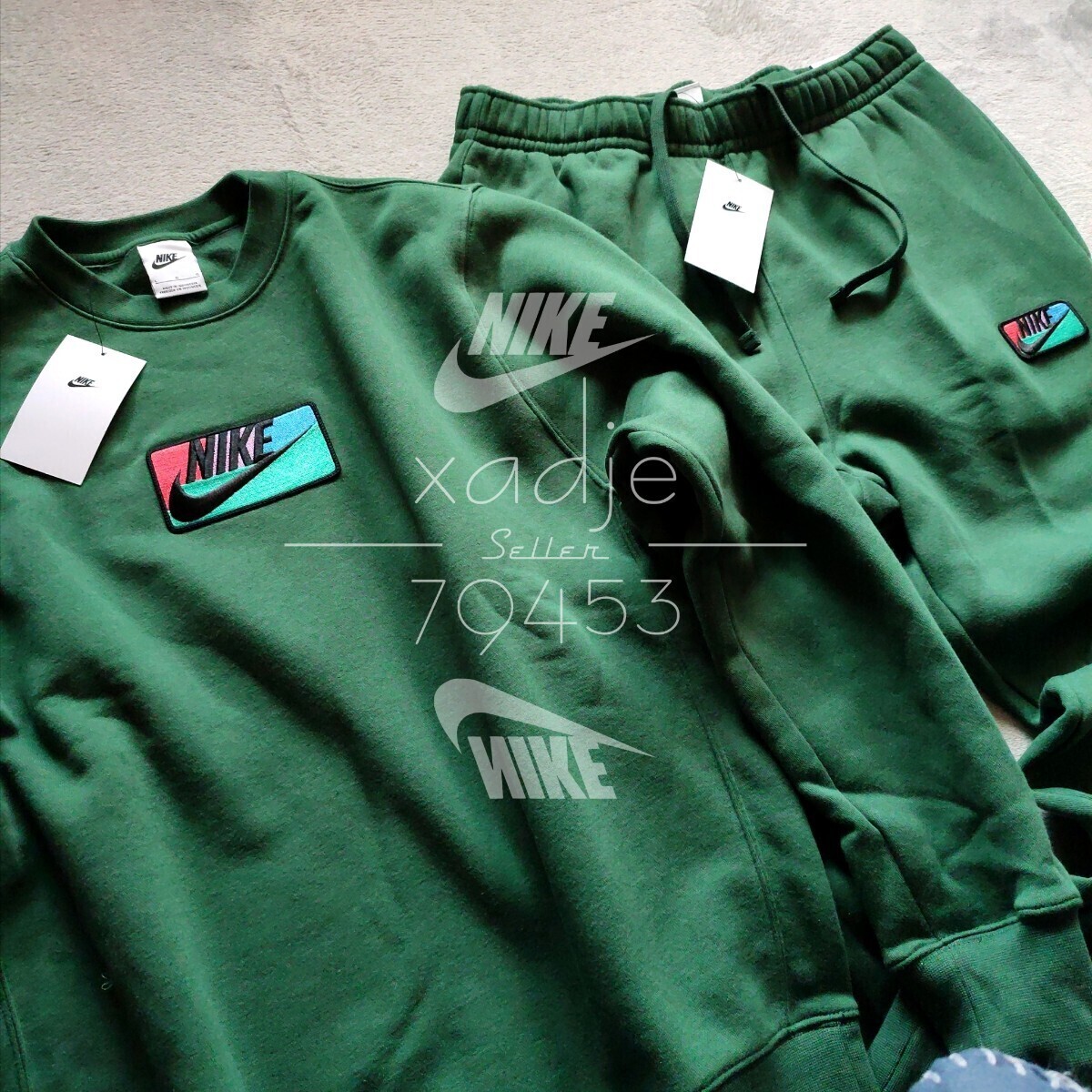 新品 正規品 NIKE ナイキ ロゴ ワッペン 上下セット スウェット 新品 正規品 NIKE ナイキ ロゴ ワッペン 上下セット スウェット