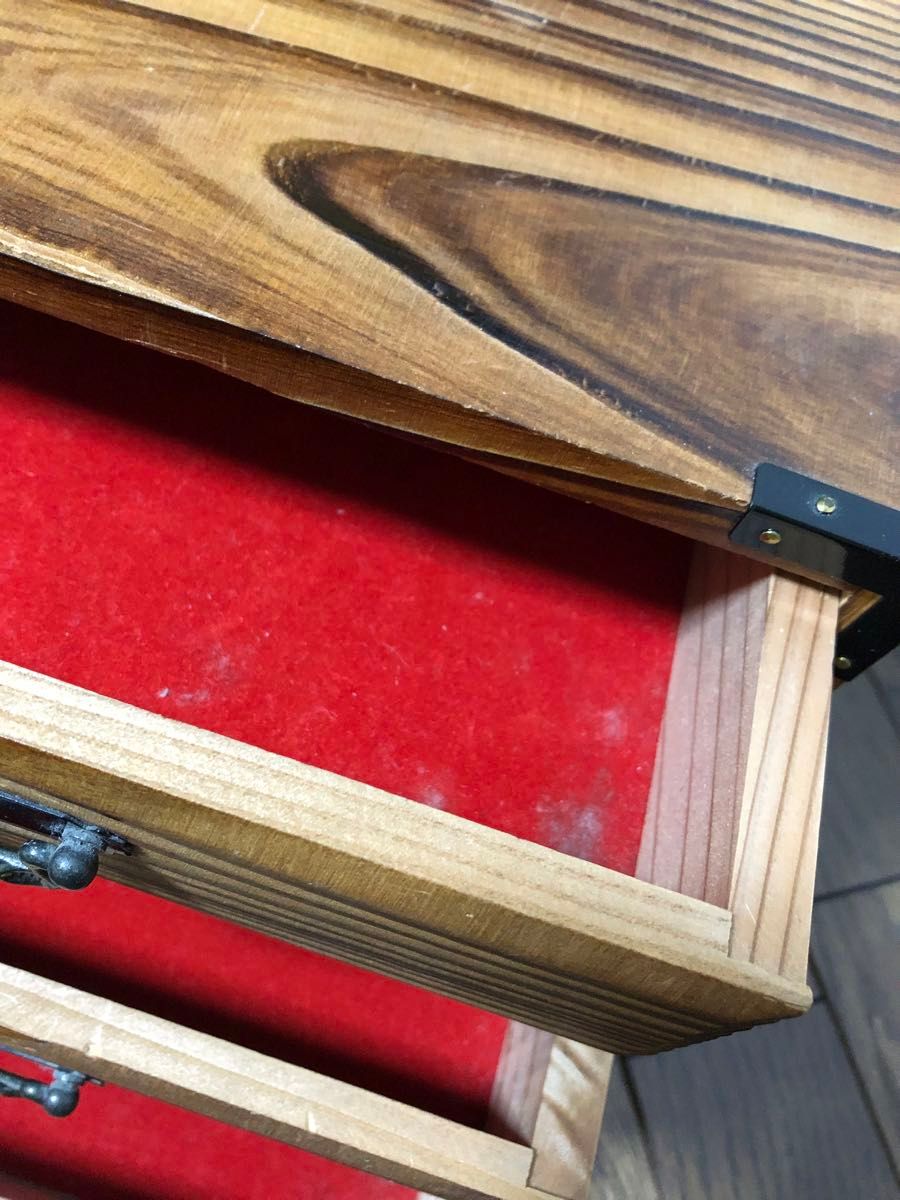 焼杉 木製 小物入れ 昭和レトロ 引き出し 小箪笥|Yahoo!フリマ 焼杉 木製 小物入れ 昭和レトロ 引き出し 小箪笥|Yahoo!フリマ