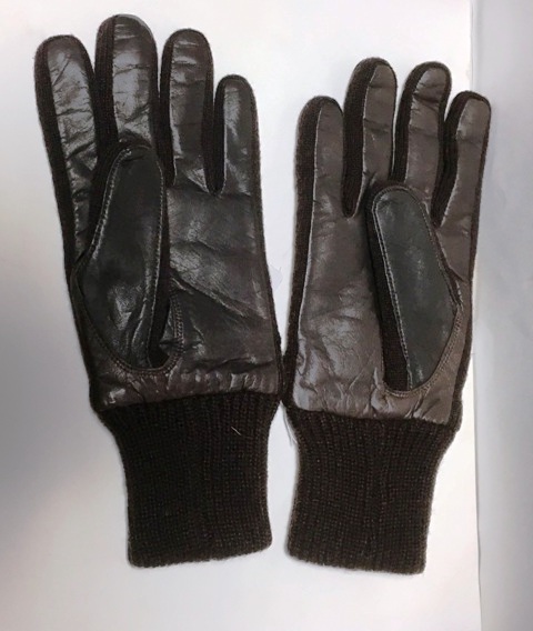 * unused goods * made in Japan book@ cow leather gloves 24 centimeter scorching tea color 