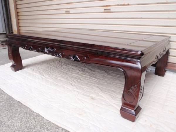 新品!4尺(120巾) 花梨無垢 高級座卓 座敷机 唐木家具 ちゃぶ台 新品!4尺(120巾) 花梨無垢 高級座卓 座敷机 唐木家具 ちゃぶ台