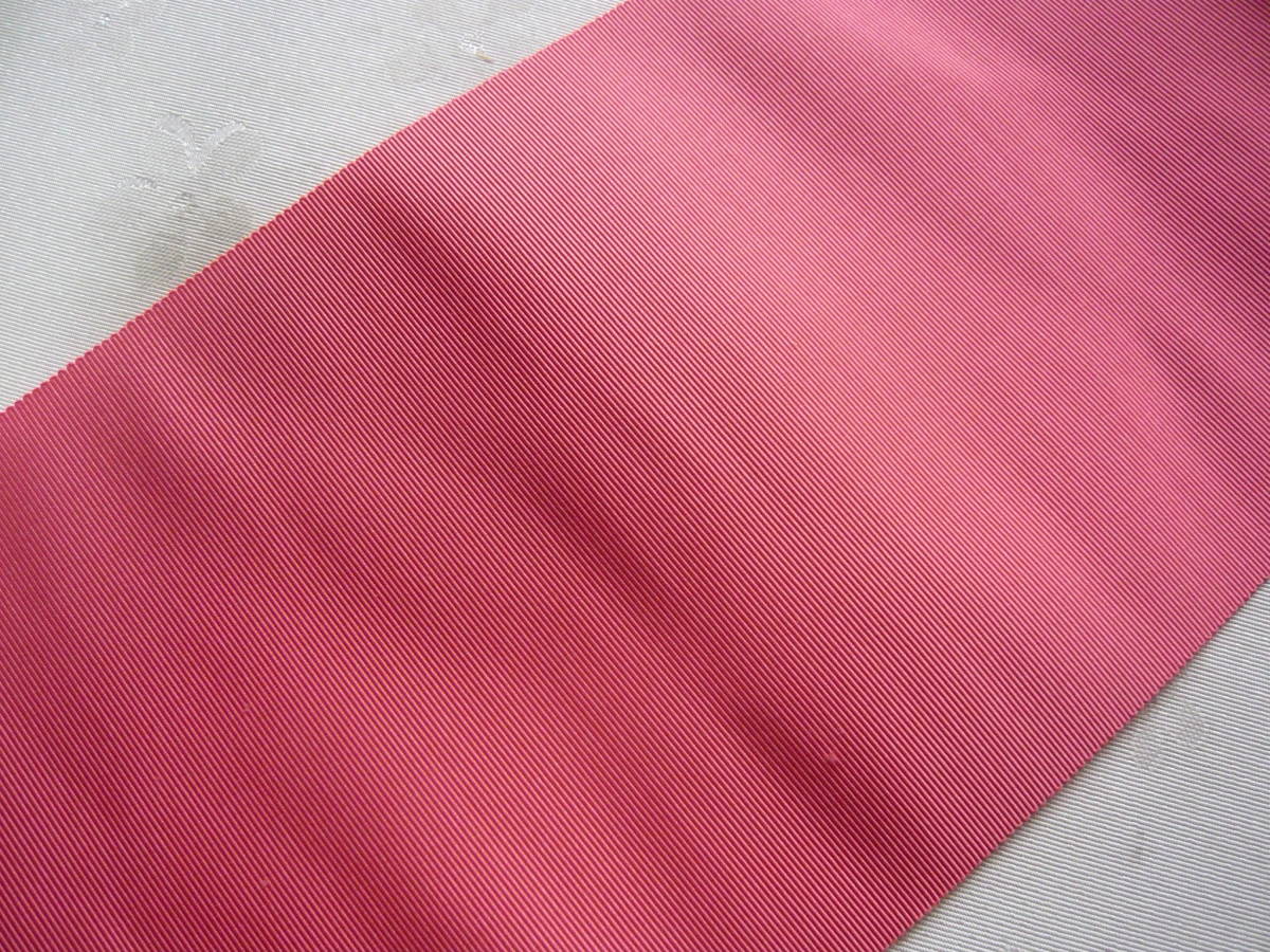 *未使用美品★袴下帯★伊達締め★お洒落!紅赤色 細かい縞柄★本場筑前博多織 絹100%★伊達締★浴衣 着物★4011_画像8