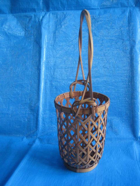  valuable! good-looking flower vase beautiful goods bamboo . bamboo skill flower basket raw . flower . tool shoB-waA6