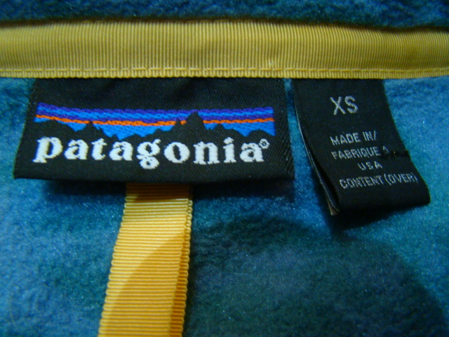 90s USA製 patagonia Snap-T 総柄 XS スナップT フリース プルオーバー ジャケット パタゴニア_画像6