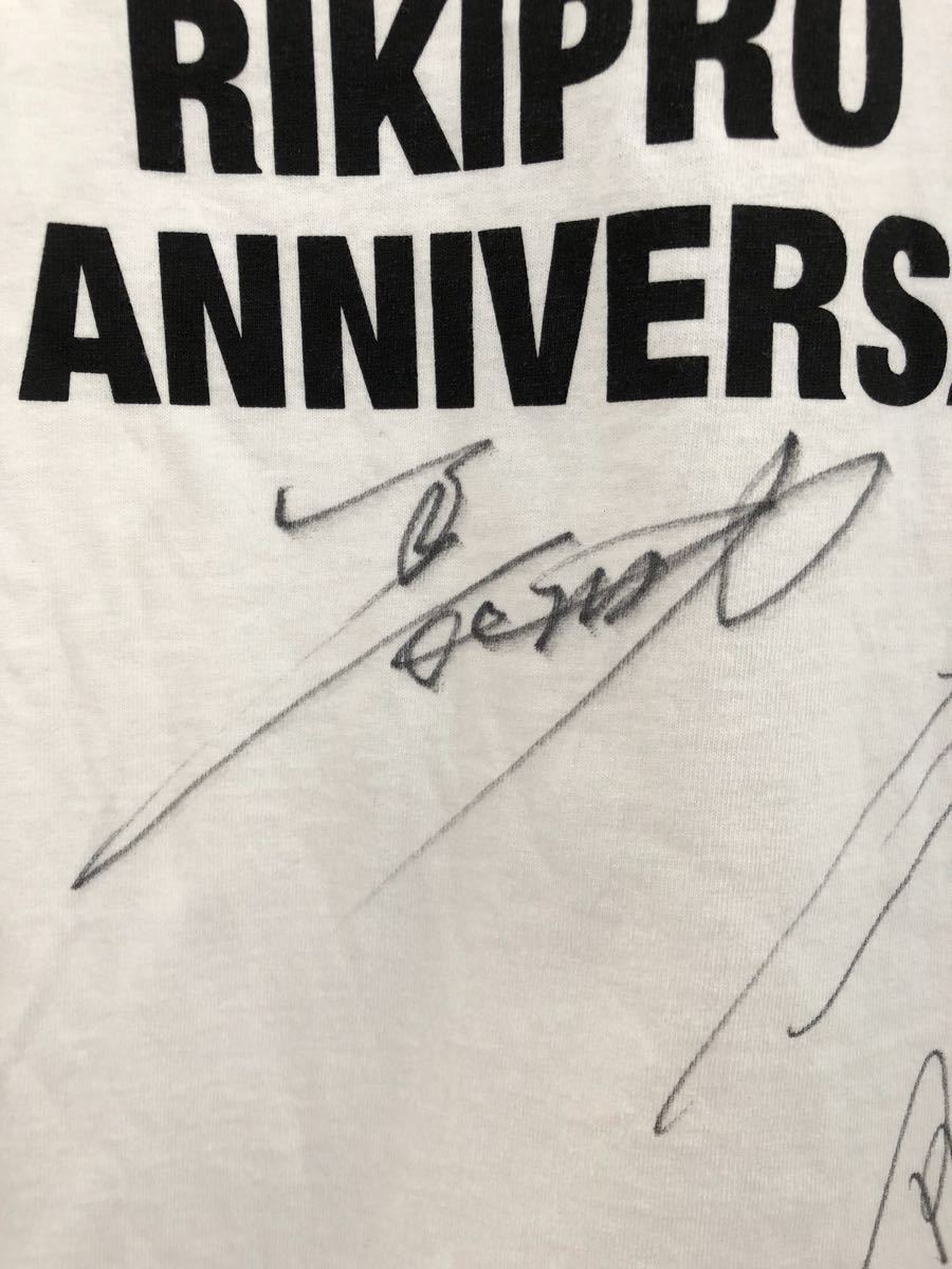 長州力 35周年記念Tシャツ 長州力直筆サイン入り 石井智宏直筆サイン入り サイズL リキプロ 新日本プロレス_画像2