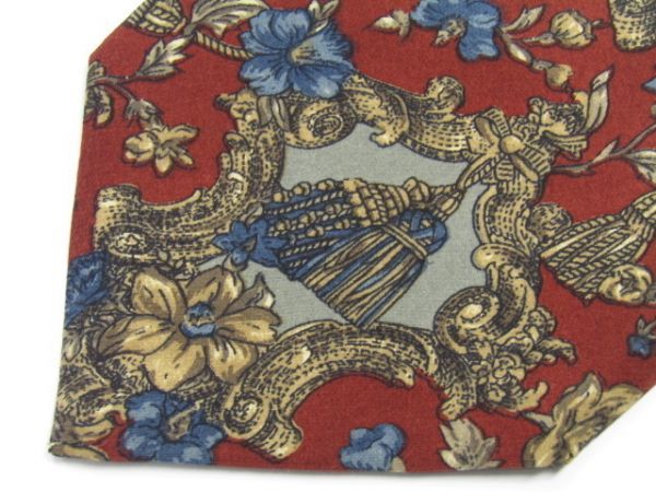 Pierre Balmain( Pierre * Balmain ) silk necktie tassel & floral print Italy made 846504C173R26