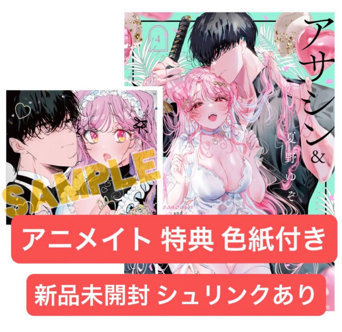 新品未開封 アサシン&シンデレラ 4巻 アニメイト 限定 特典 新品未開封 アサシン&シンデレラ 4巻 アニメイト 限定 特典