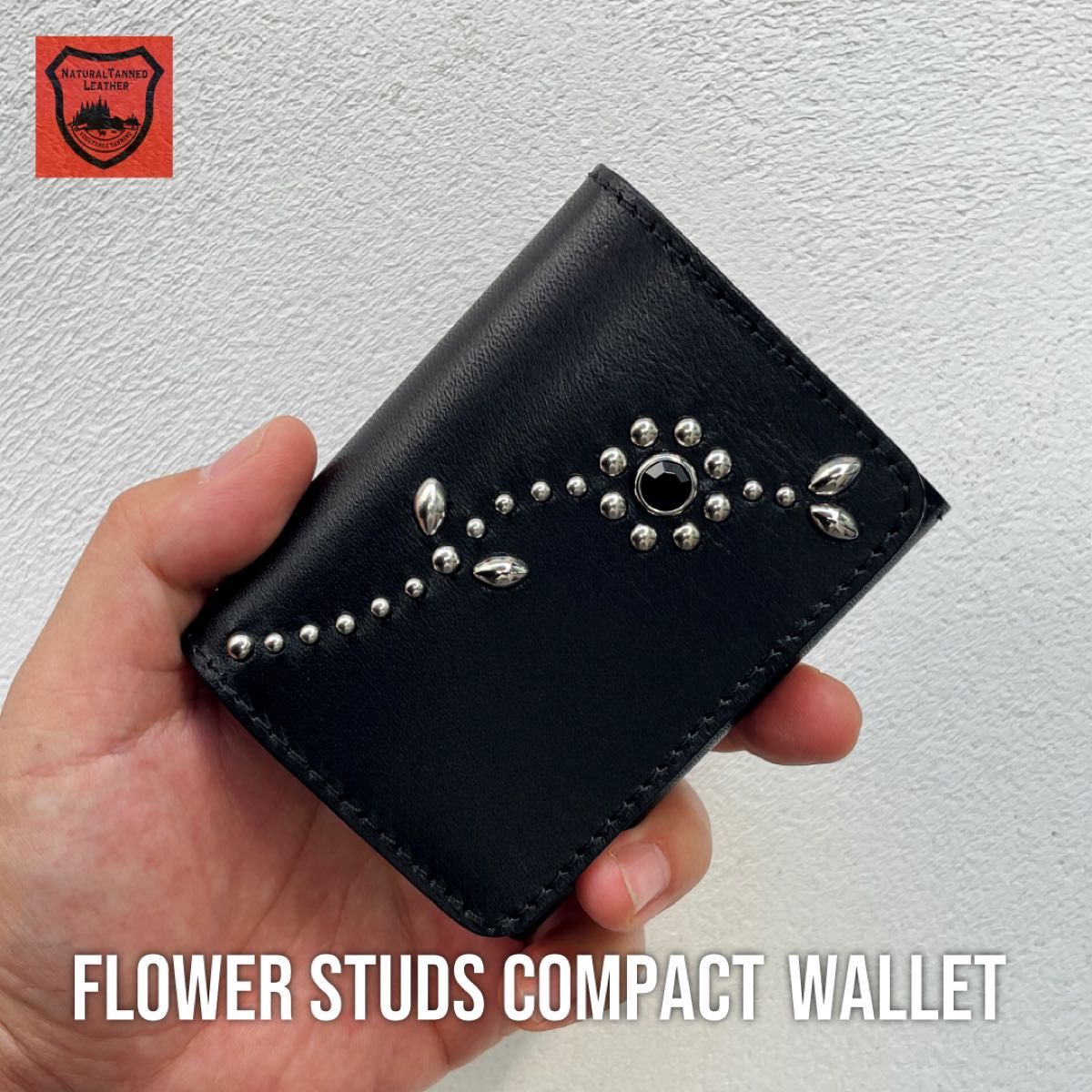 栃木レザー 財布 コンパクトウォレット コンパクト財布 ミニ財布 ミニウォレット スタッズ財布 スタッズウォレット ブラック 栃木レザー 財布 コンパクトウォレット コンパクト財布 ミニ財布 ミニウォレット スタッズ財布 スタッズウォレット ブラック