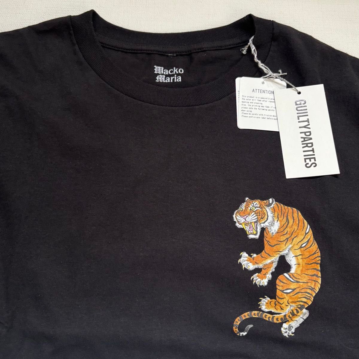 新品 ワコマリア WACKO MARIA TIMLEHI タイガー ロゴ 長袖 T 新品 ワコマリア WACKO MARIA TIMLEHI タイガー ロゴ 長袖 T