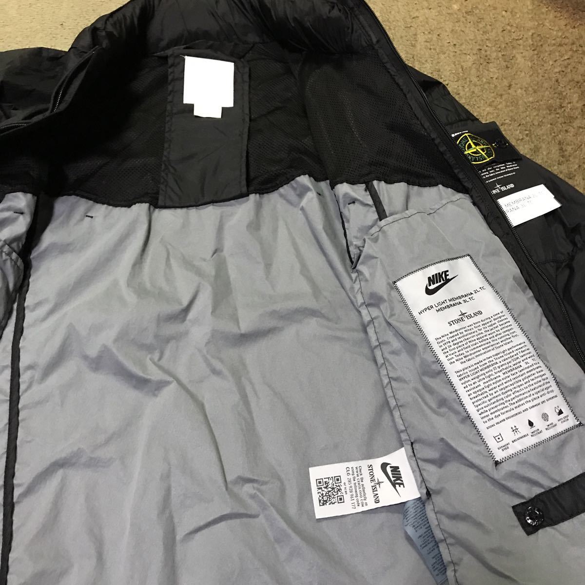美品コラボ!ストーンアイランド×ナイキ パッカプルジャケットS/stone island別注NIKE限定完売_画像4