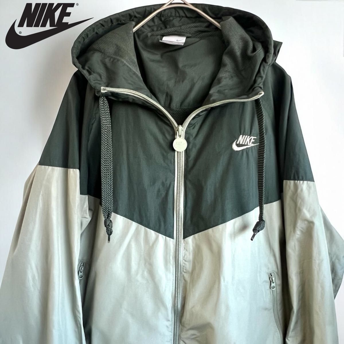 希少 NIKE ナイキ USA 90S 銀タグ 刺繍ロゴ ナイロンジャケット 希少 NIKE ナイキ USA 90S 銀タグ 刺繍ロゴ ナイロンジャケット