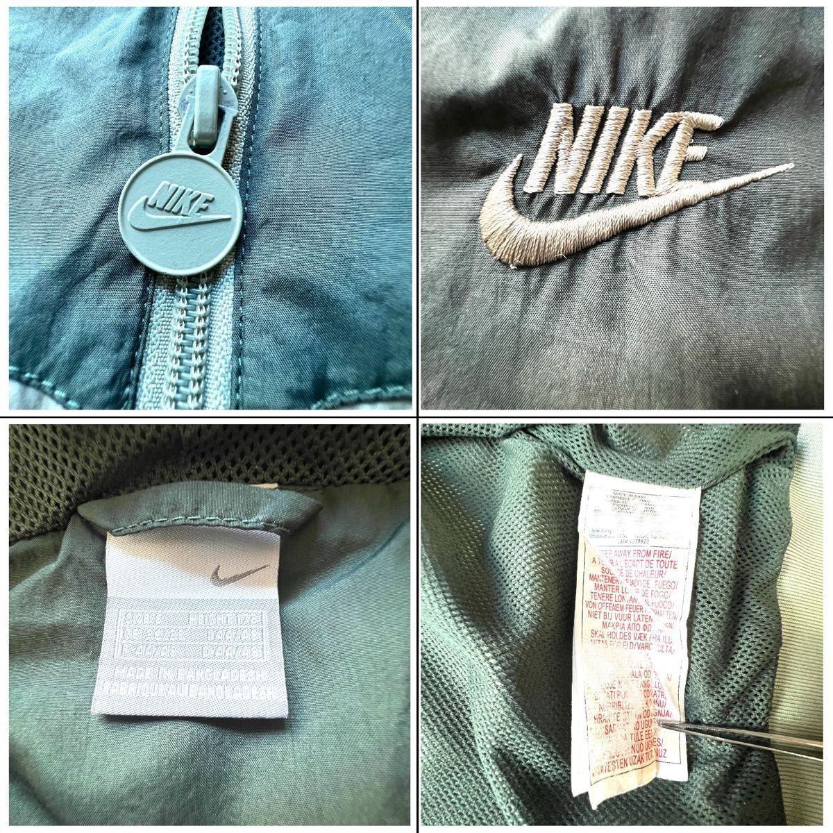 希少 NIKE ナイキ USA 90S 銀タグ 刺繍ロゴ ナイロンジャケット 希少 NIKE ナイキ USA 90S 銀タグ 刺繍ロゴ ナイロンジャケット