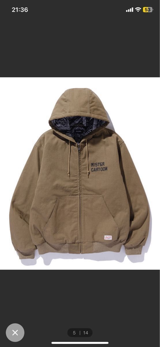 XLARGE×Mister Cartoon HOODED WORK JACKET|Yahoo!フリマ(旧 XLARGE×Mister Cartoon HOODED WORK JACKET|Yahoo!フリマ(旧