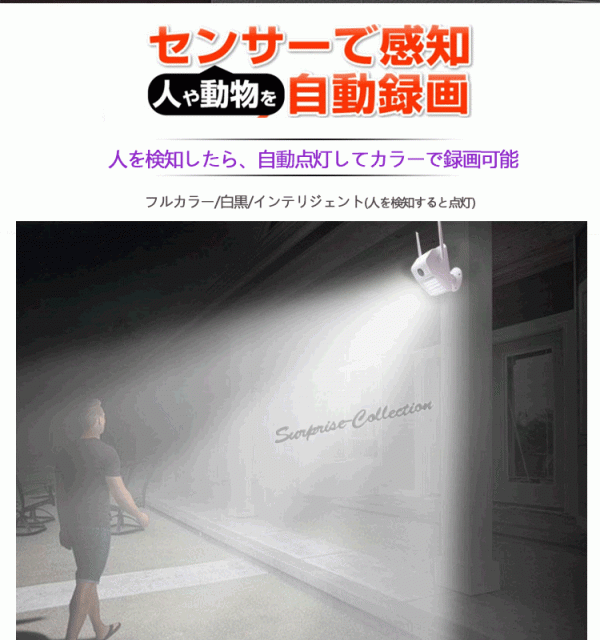  crime prevention light ][200 ten thousand pixels ] sensor light security camera monitoring camera human body detection .. monitoring ONVIF night vision crime prevention outdoors smartphone dp11 domestic sending *