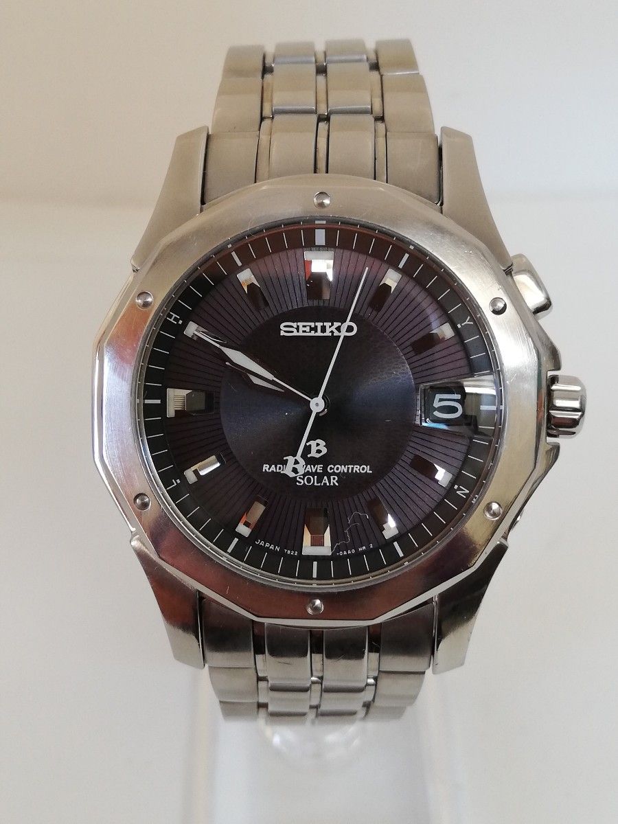 電波ソーラー 美品 希少】SEIKO セイコー ブライツ チタン 7B22 電波ソーラー 美品 希少】SEIKO セイコー ブライツ チタン 7B22