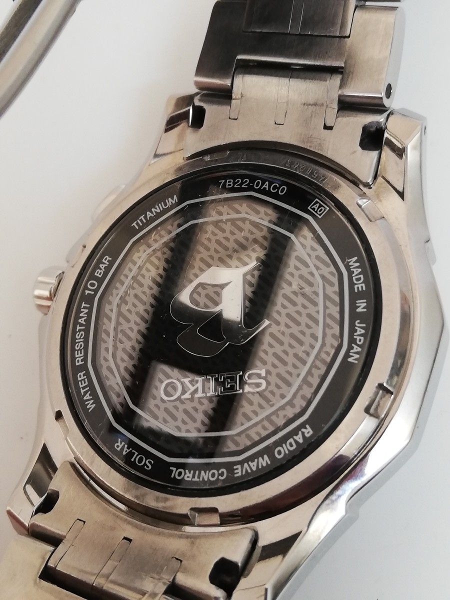 電波ソーラー 美品 希少】SEIKO セイコー ブライツ チタン 7B22 電波ソーラー 美品 希少】SEIKO セイコー ブライツ チタン 7B22