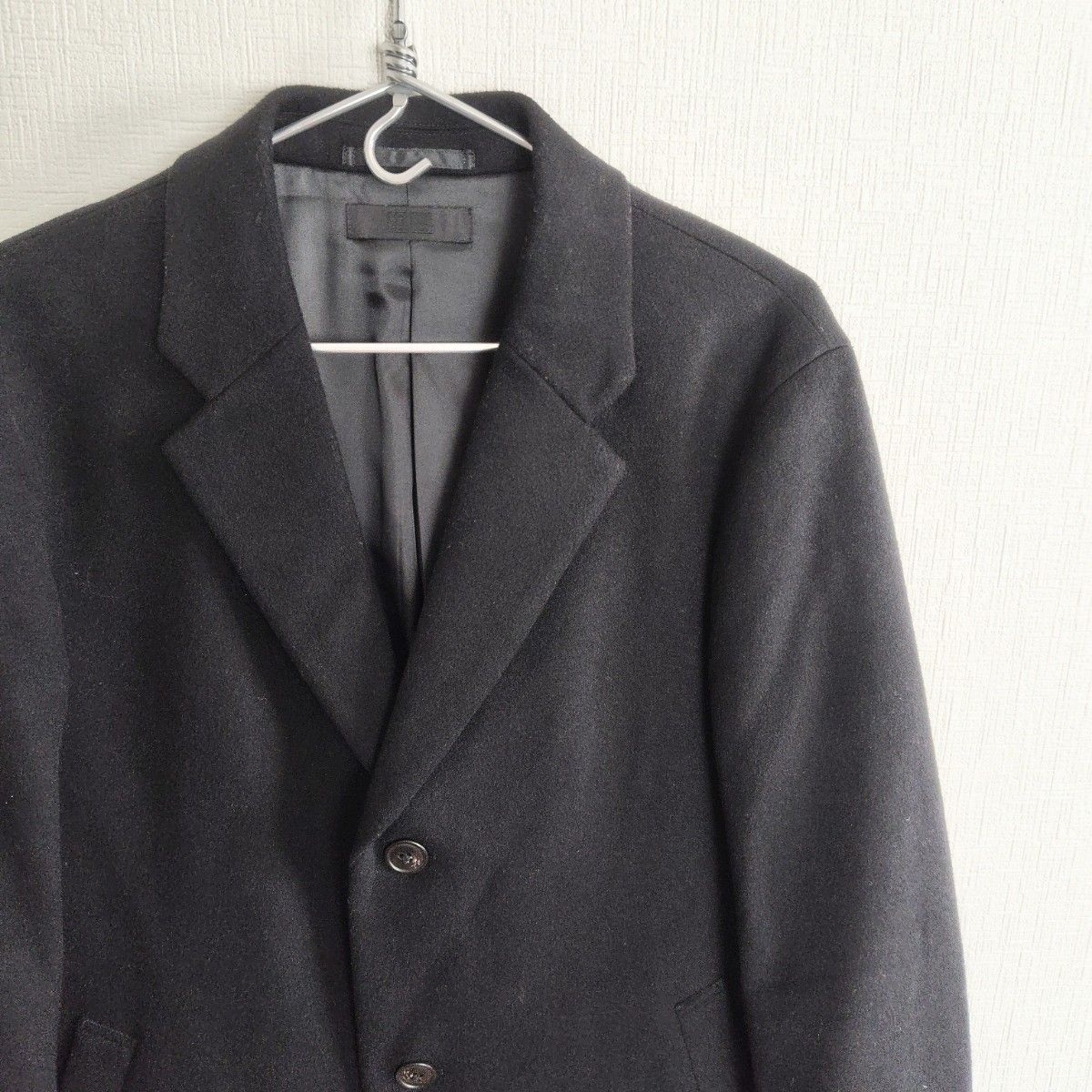 美品】UNIQLO ユニクロ チェスターコート カシミヤ混 メンズ S 美品】UNIQLO ユニクロ チェスターコート カシミヤ混 メンズ S