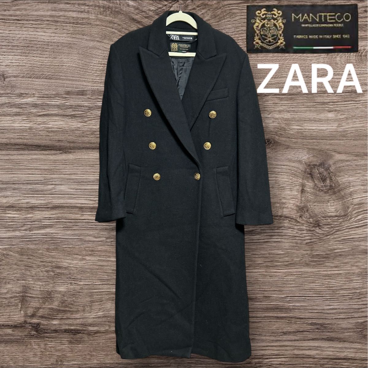 ザラ ZARA ロング チェスターコート マンテコ シングルブレスト ザラ ZARA ロング チェスターコート マンテコ シングルブレスト