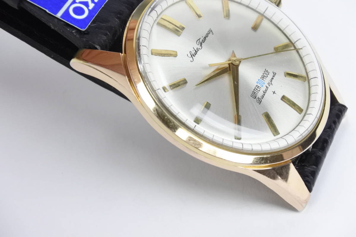 ☆☆☆1960年代国産名機 SEIKO Fairway ２１石 手巻紳士腕時計 純正ベルト 極珍美品_画像5
