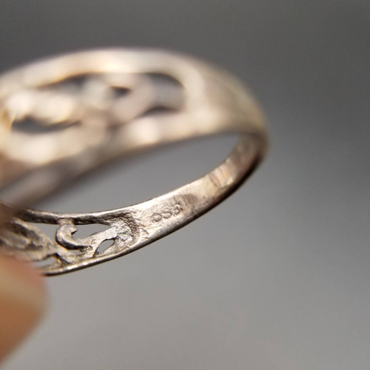 SE Heart. дерево. реальный растения образец открытый Work 925 серебряный Vintage кольцо серебряный кольцо ... узор ювелирные изделия цветочный Y21-I