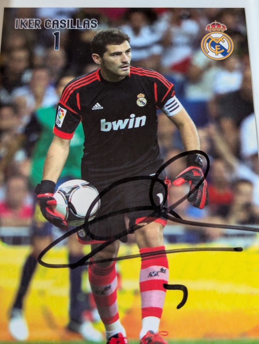 【正規品】CASILLAS #1 サイン入り レアルマドリード04-05シーズン イケル・カシージャス サイン入りカード レアル・マドリード