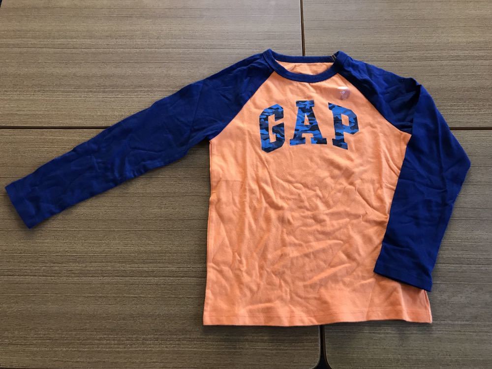 GAP ロンＴ 110 オレンジXネイビー ＵＳＡ ギャップ GAPロゴTシャツ ロゴは海軍迷彩 迷彩 2-2(長袖Tシャツ)｜売買されたオークション情報、yahooの商品情報をアーカイブ公開  - オークファン（aucfan.com）