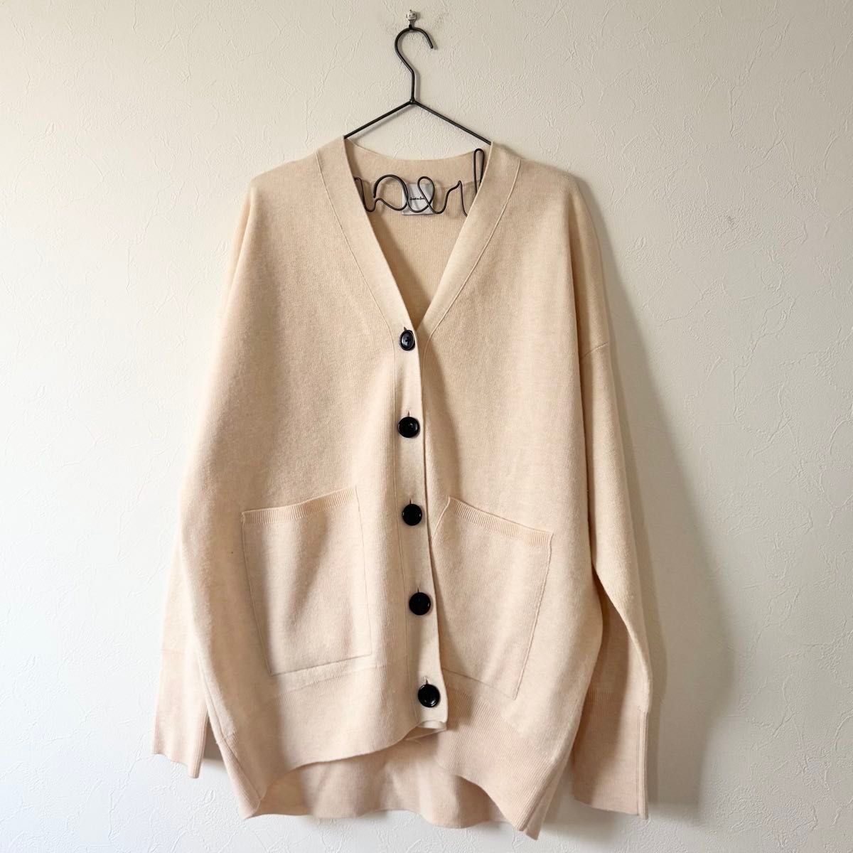 Spick and Span ダブルジャガードビッグカーディガン Spick & Span 22AW ダブルジャガードビッグカーディガン