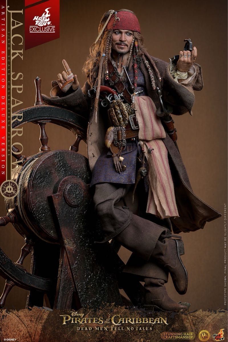 ホットトイズ DX39AE ジャック・スパロウ(2 0版) 植毛版 1/6 ホットトイズ DX39AE ジャック・スパロウ(2 0版) 植毛版 1/6