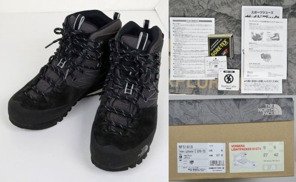 MAX80%OFF/セール開催中 FACE NORTH THE Verbera b8861 NF51610 ゴアテックス マウンテンブーツ 27.0cm US9 GORE-TEX 3 Lightpacker その他