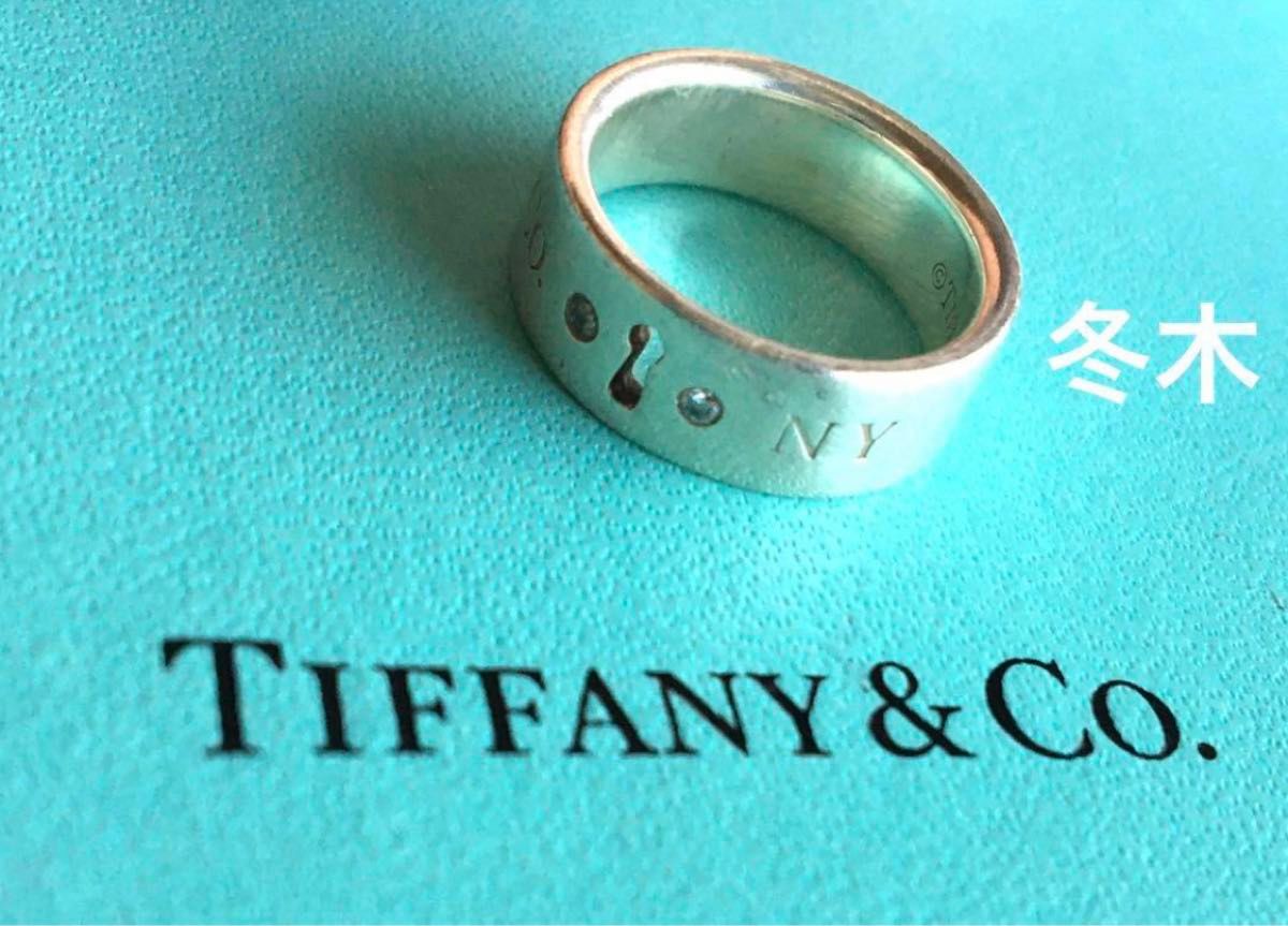 正規品Tiffany ティファニー 鍵穴 リング 2Pダイヤ シルバー 925 正規品Tiffany ティファニー 鍵穴 リング 2Pダイヤ シルバー 925