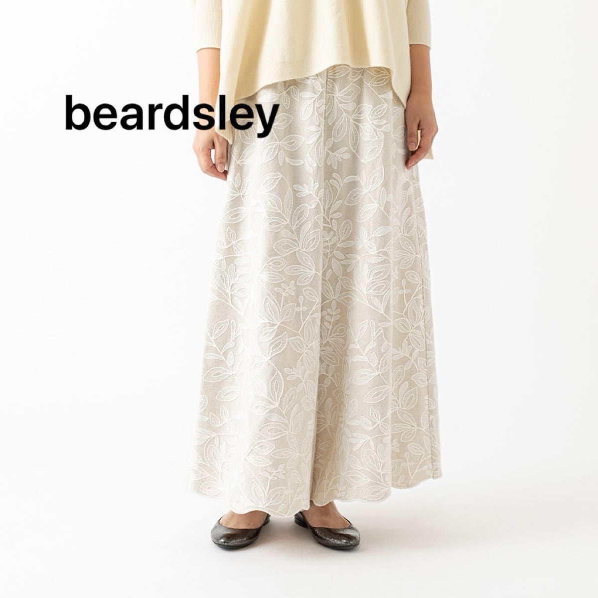 ビアズリー beardsley ボタニカル コットンリネン 刺繍バギー ビアズリー beardsley ボタニカル コットンリネン 刺繍バギー