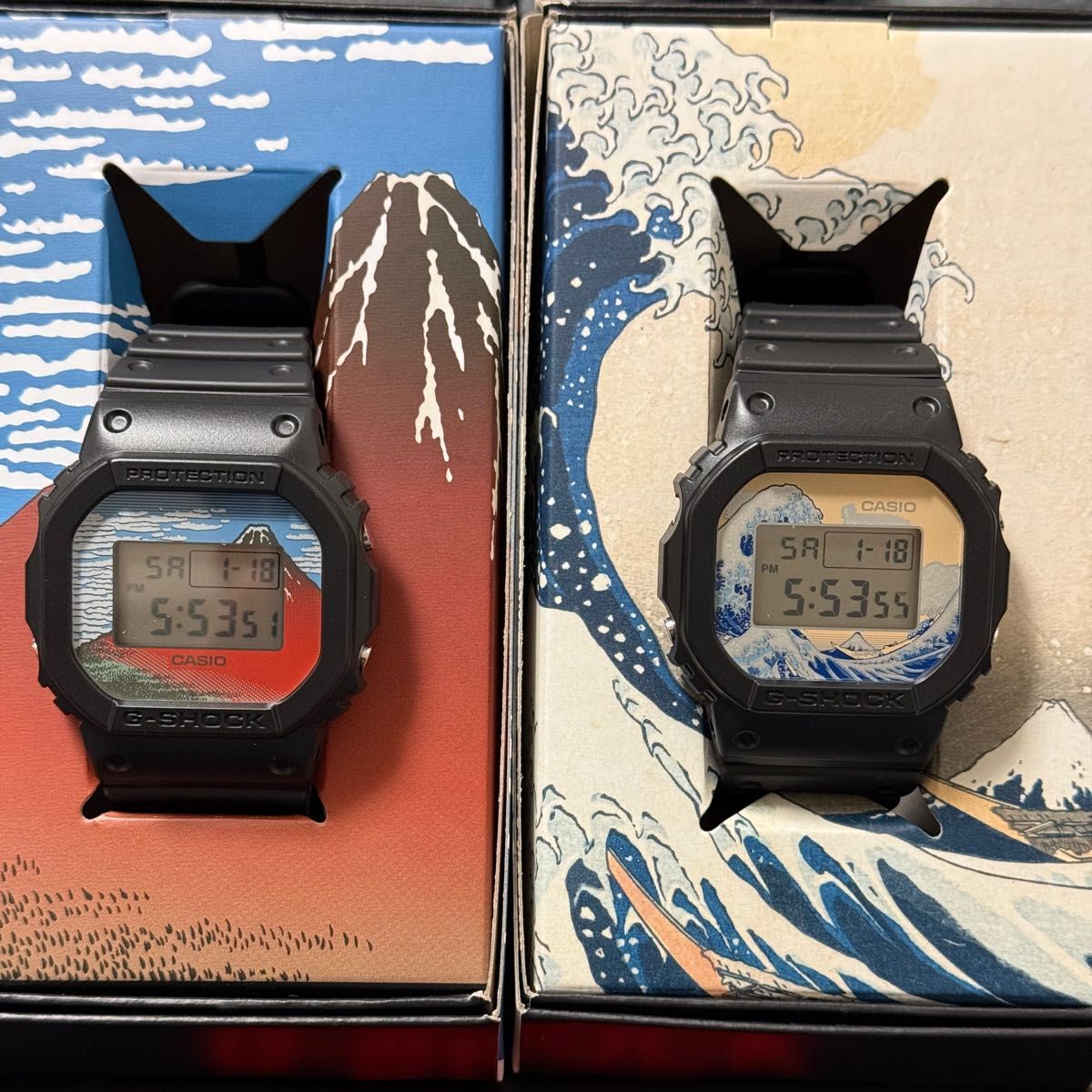未使用 Gショック 葛飾北斎モデル 2本セット DW-5600KHG24-1JR 未使用 Gショック 葛飾北斎モデル 2本セット DW-5600KHG24-1JR