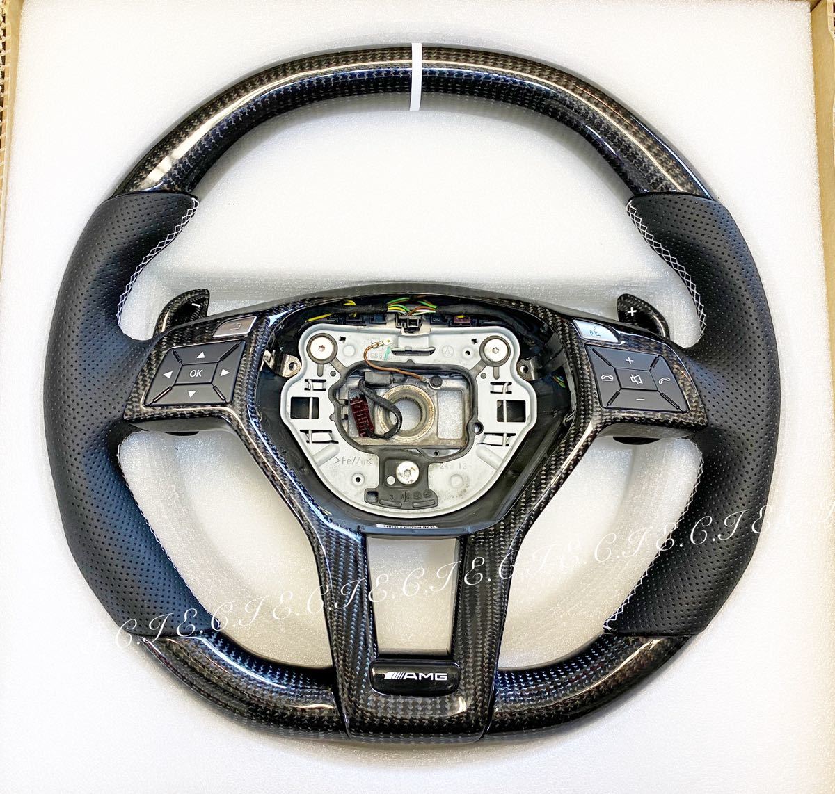  Benz original W231 SL63 SL65 SLK55 E63 CLS63 CLA45 A45 GLA45 W172 W208 AMG Paddle Shift steering gear steering wheel new goods carbon AMG white 3