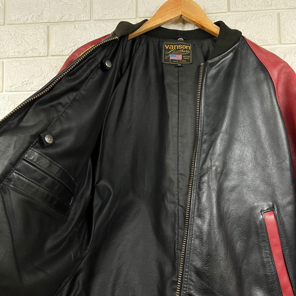 VANSON バンソン 9TJV 牛革 レザージャケット ma-1 3 USA製 TJV VANSON バンソン 9TJV 牛革 レザージャケット ma-1 3 USA製 TJV