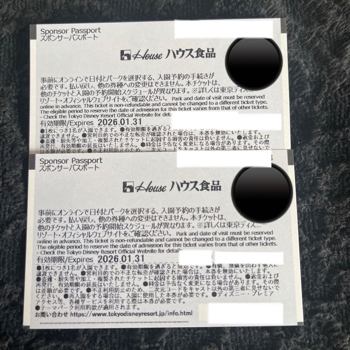 東京ディズニーリゾート スポンサーパスポートチケット ペア 東京ディズニーリゾート スポンサーパスポートチケット ペア