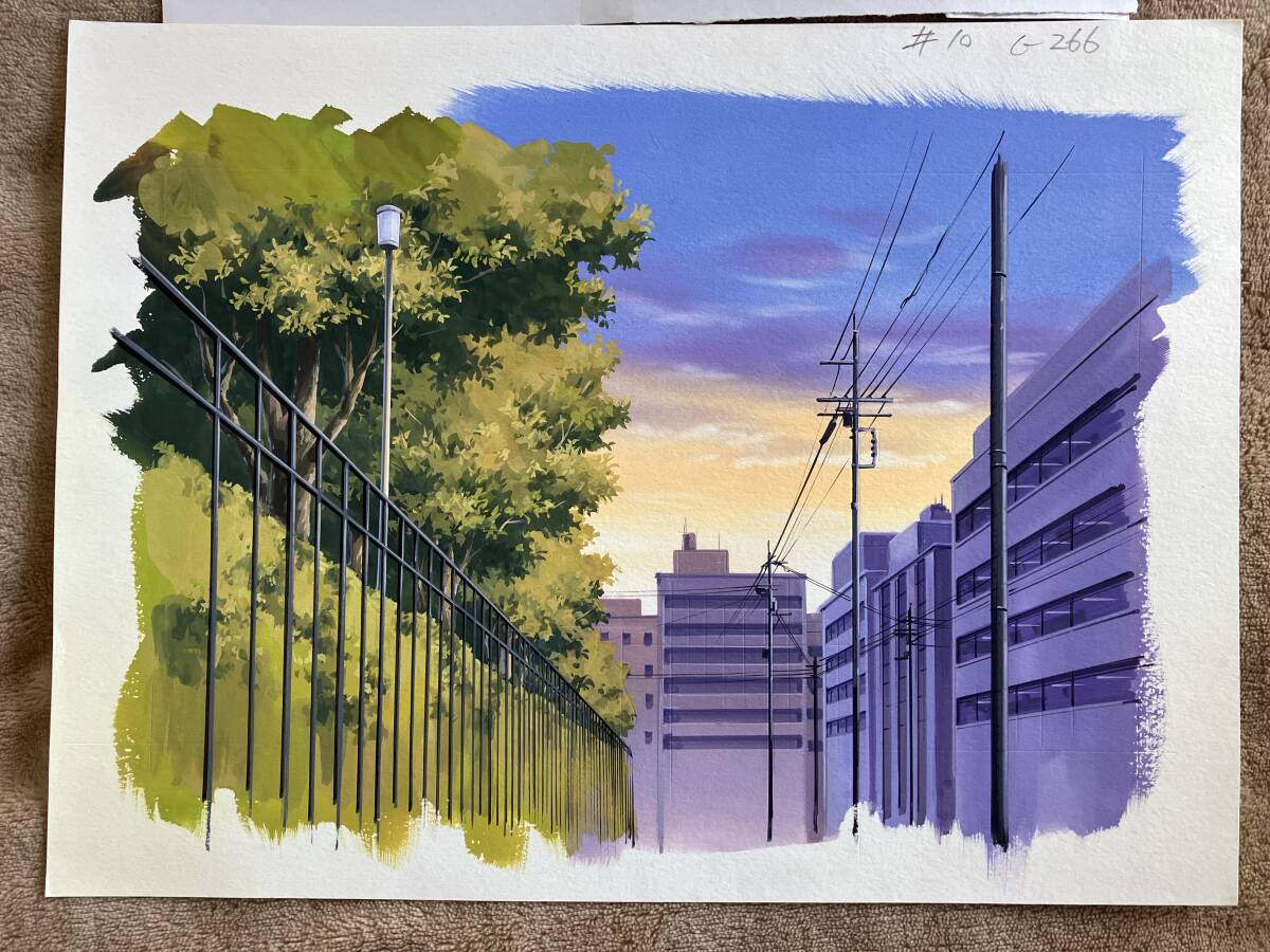 ちょびっツ 直筆 背景 原画 セット 町並み/Cel Genga セル画 ちょびっツ 直筆 背景 原画 セット 町並み/Cel Genga セル画
