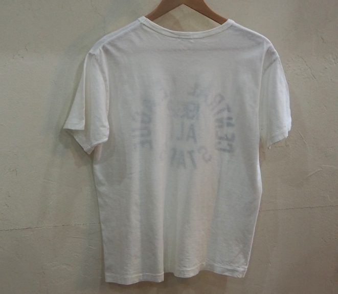 ◆WAREHOUSE（ウェアハウス）DUCK DIGGER オールド カレッジプリント Tシャツ 染み込み（40）◆_画像4