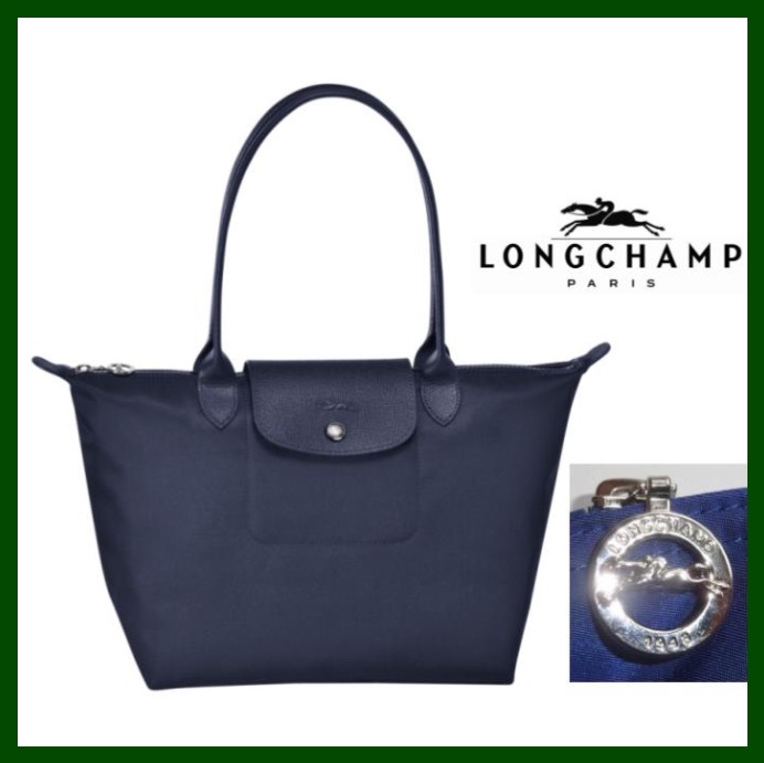 ● LONGCHAMP ロンシャン ルプリアージュネオ S ショルダーバッグ ネイビー ハンド トートバッグ 牛革 ナイロン 収納力抜群 軽い 新品