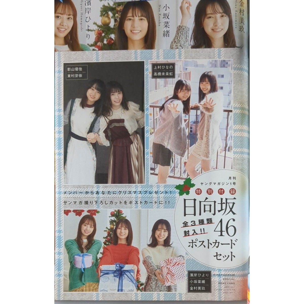 月刊ヤングマガジン 2021年1月号 日向坂46 金村美玖 小坂菜緒 濱岸ひより 東村芽依 影山優佳 上村ひなの 髙橋未来虹