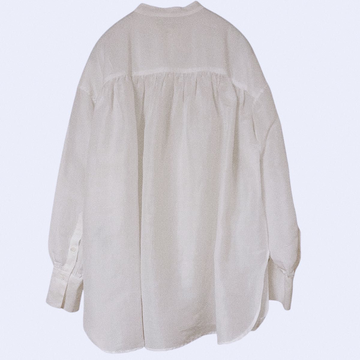 イエナ IENA ラミーリヨセル バックギャザーシャツ ブラウス 白 イエナ IENA ラミーリヨセル バックギャザーシャツ ブラウス 白