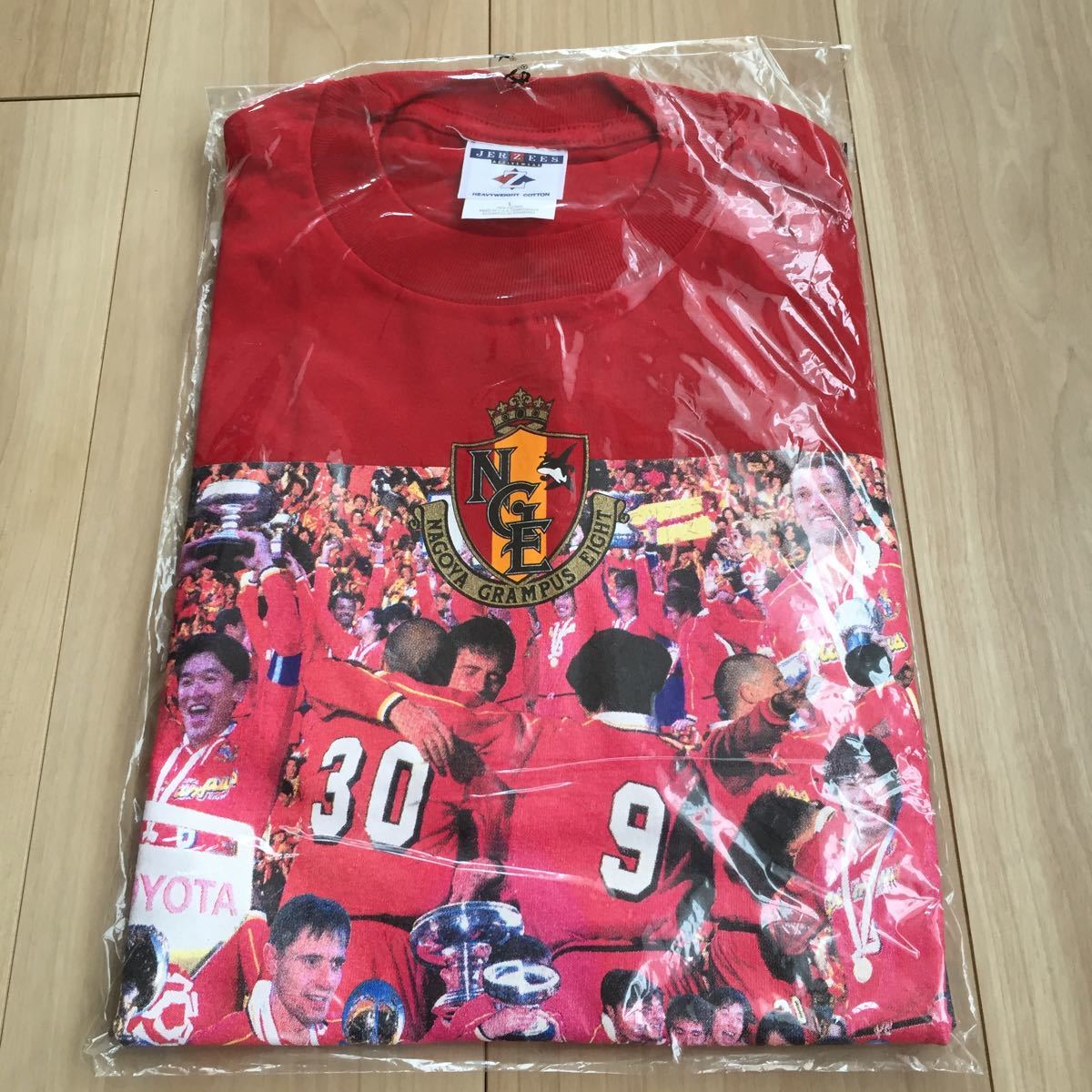 Tシャツ サッカー 79回 天皇杯 赤色 2000.01.01 名古屋グランパス サンフレッチェ広島 ストイコビッチ ピクシー Lサイズ 未使用 未開封 綿_画像1