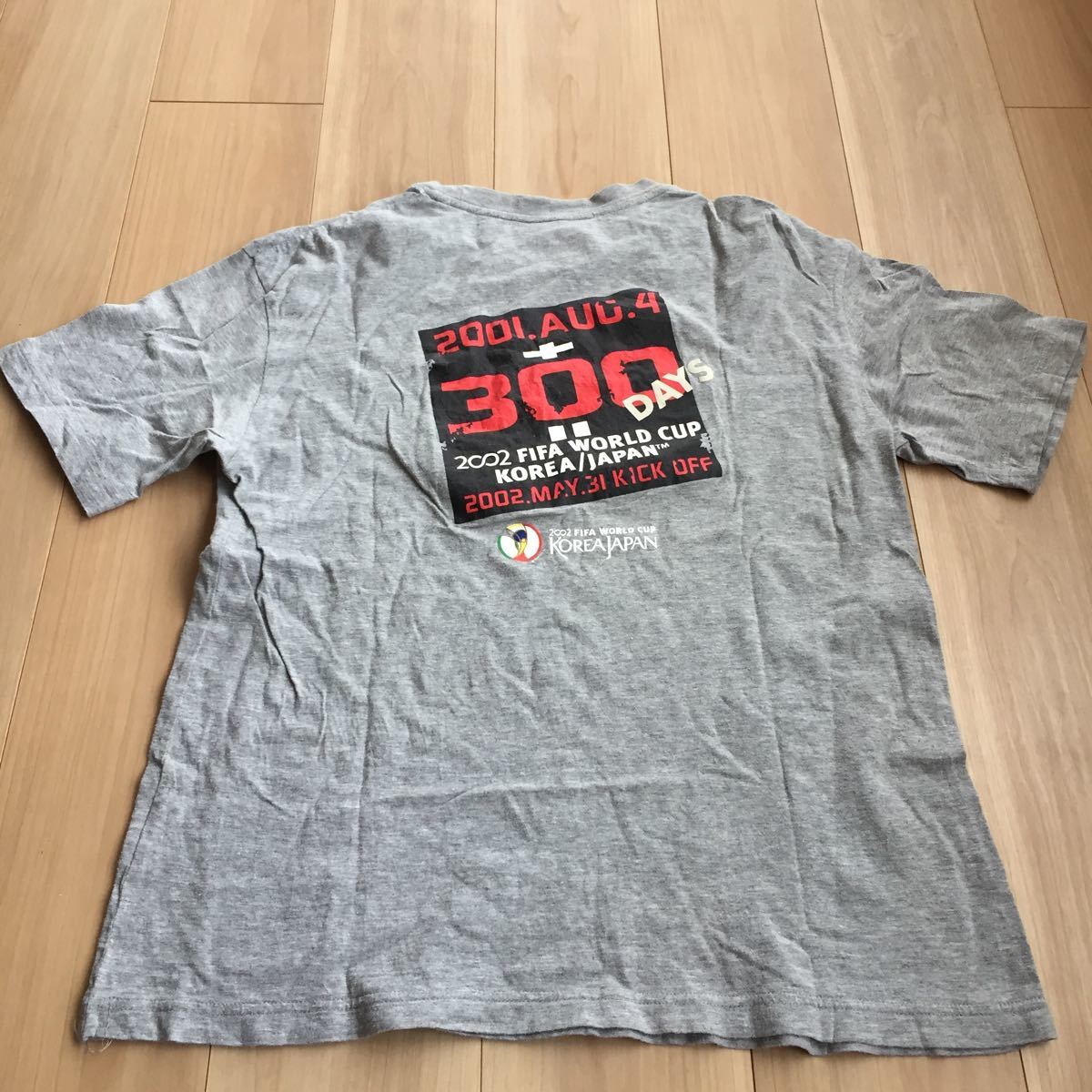 半袖Tシャツ グレー サッカー 2002 FIFA WORLD CUP 綿100% Mサイズ 美品_画像4