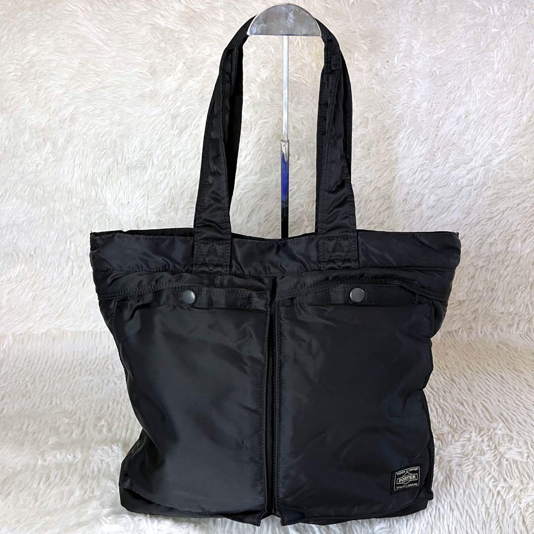 PORTER ポーター タンカー トートバッグ 通勤 A4 肩掛け ブラック 黒 PORTER ポーター タンカー トートバッグ 通勤 A4 肩掛け ブラック 黒