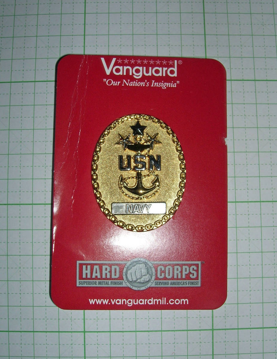超レア物 .Navy・E-10 Master Chief Petty Officer of the Navy・ブルードレス用階級章・ID章等一式・受注生産品1点物 (Vanguard)