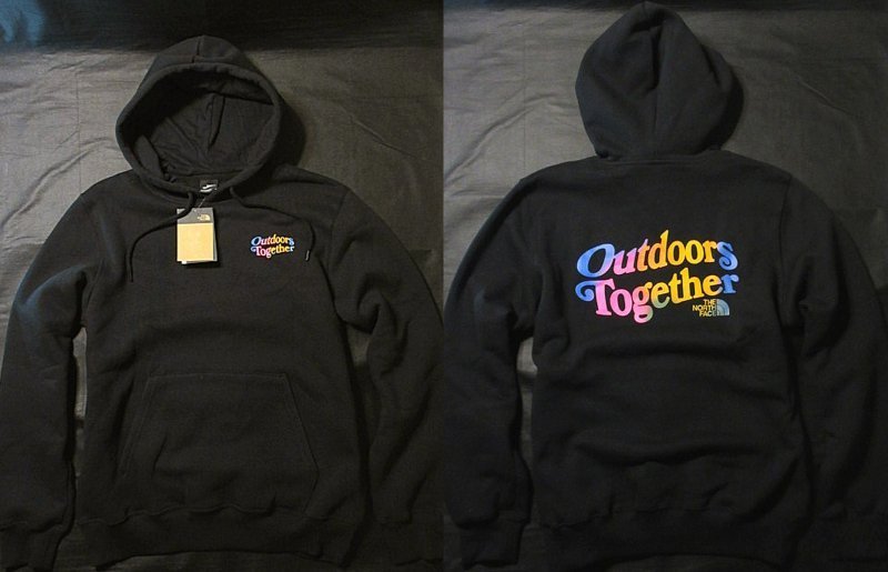 本物正規(guī)◆ノースフェイス◆スウェットパーカー PRIDE HOODIE■M■黒 /BLACK/OMBREGRAPHIC■新品/アメリカ限定/A68/里地起毛