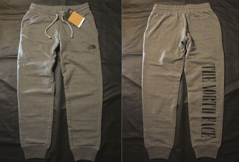 本物正規◆ノースフェイス◆スウェット パンツ ジョガー EXPED 背面ビッグロゴ■M■杢 グレー■新品/アメリカ限定■DYY/裏地起毛