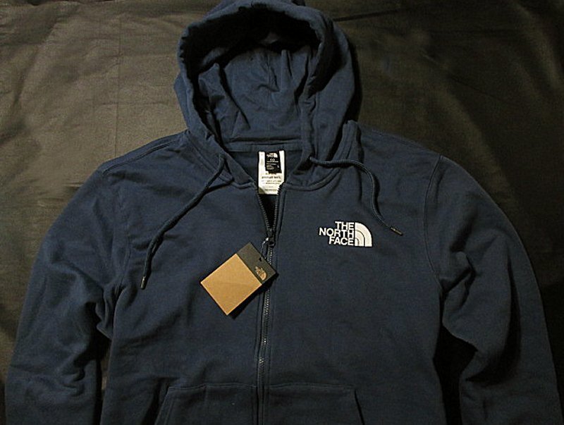 本物正規◆ノースフェイス◆ジップスウェットパーカー HALF DOME ビッグロゴ■XL■青 SHADYBLUE■新品/アメリカ限定/HDC/裏地起毛