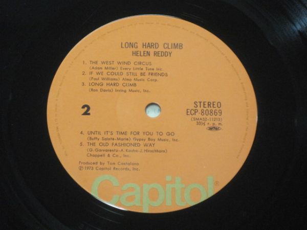 Helen Reddy - Long Hard Climb /ECP-80869/国内盤LPレコード_画像5