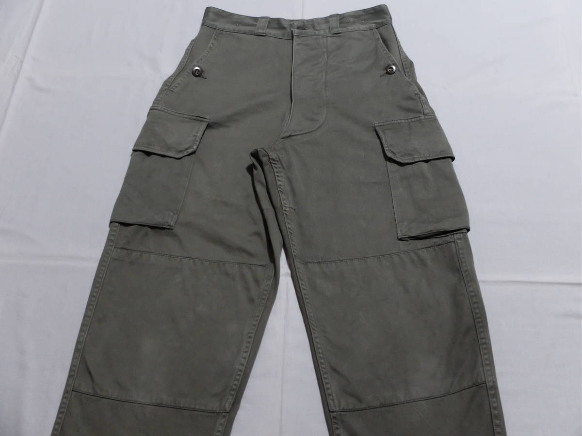 rare size records out of production the truth thing Vintage 70s period France army military cargo pants field Europe euro army thing rare wide Silhouette 